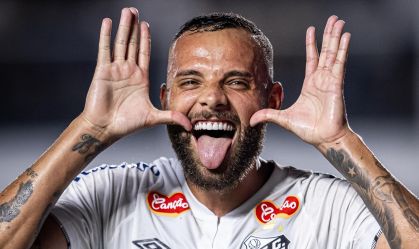 Guilherme imita Neymar em Santos x Palmeiras