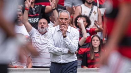 Tite durante partida do Flamengo