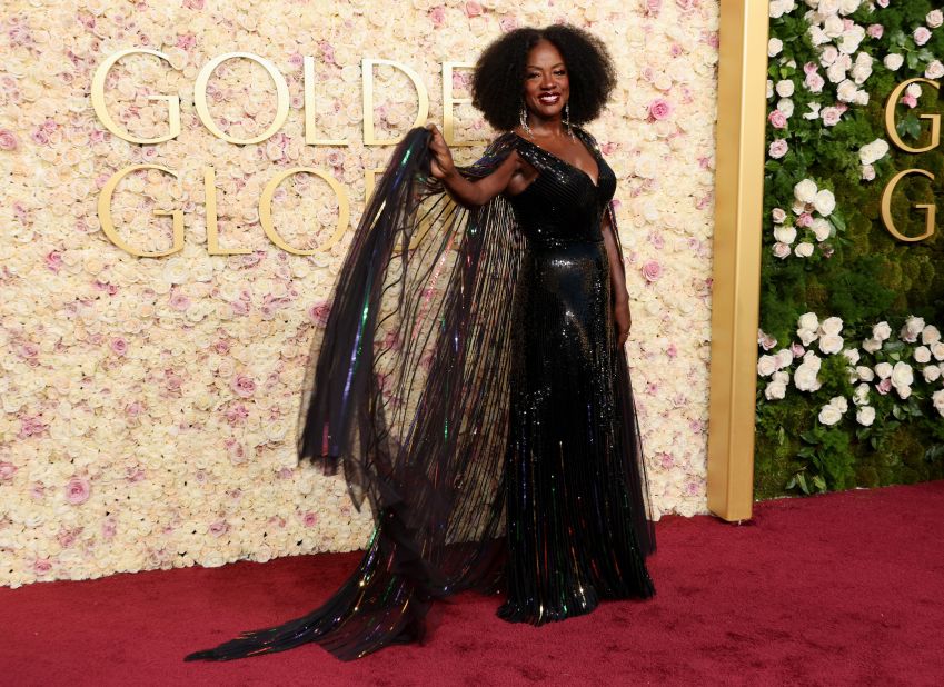 Viola Davis no Globo de Ouro 2025 • Amy Sussman/Getty Images