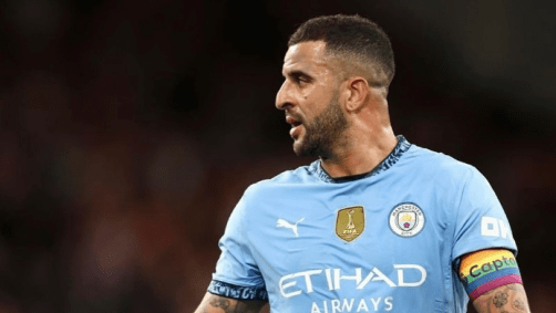 Kyle Walker durante partida pelo Manchester City