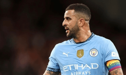 Kyle Walker durante partida pelo Manchester City
