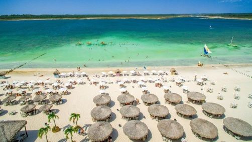 Praia em Jericoacoara, no Ceará