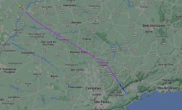 Trajetória do avião que caiu em Ubatuba (SP)
