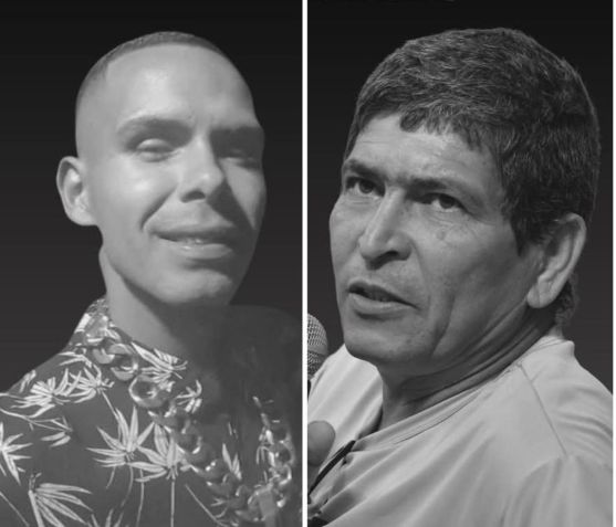 Da esqueda para a direita, Gleison Barbosa e Valdir Nascimento.