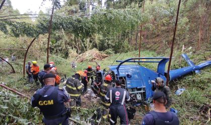 Helicóptero decolou sob forte chuva, diz família em BO de desaparecimento