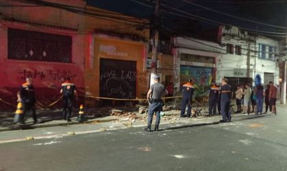 Desabamento deixa um morto e dois feridos no bairro da Santa Cecília em SP