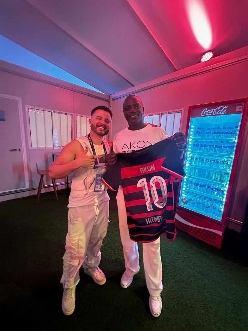 Hitmaker e Akon • Divulgação/Arquivo Pessoal