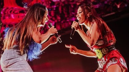 Anitta e Simone Mendes cantam juntas em Fortaleza