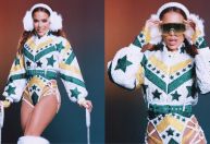 Anitta se veste para esquiar na neve em show deste domingo (26)