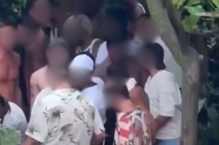 Cenas de sexo coletivo da Pedra do Arpoador, no Rio, viralizaram nas redes sociais e são investigadas pela polícia • Reprodução