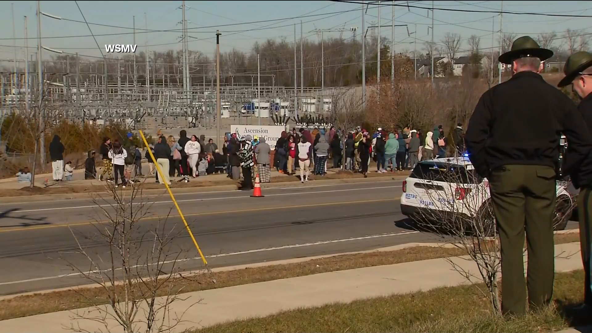 Polícia na escola Antioch, em Nashville, nos Estados Unidos