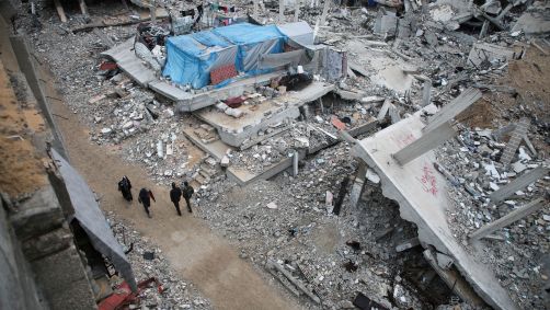 Khan Younis, no sul da Faixa de Gaza.