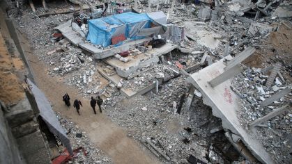 Khan Younis, no sul da Faixa de Gaza.