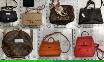 Bolsas de luxo estão entre os itens que foram leiloados