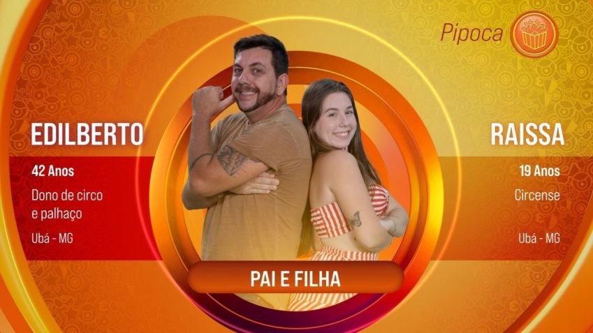 BBB25: Pai e filha, Edilberto e Raissa são anunciados no reality • Divulgação/Globo