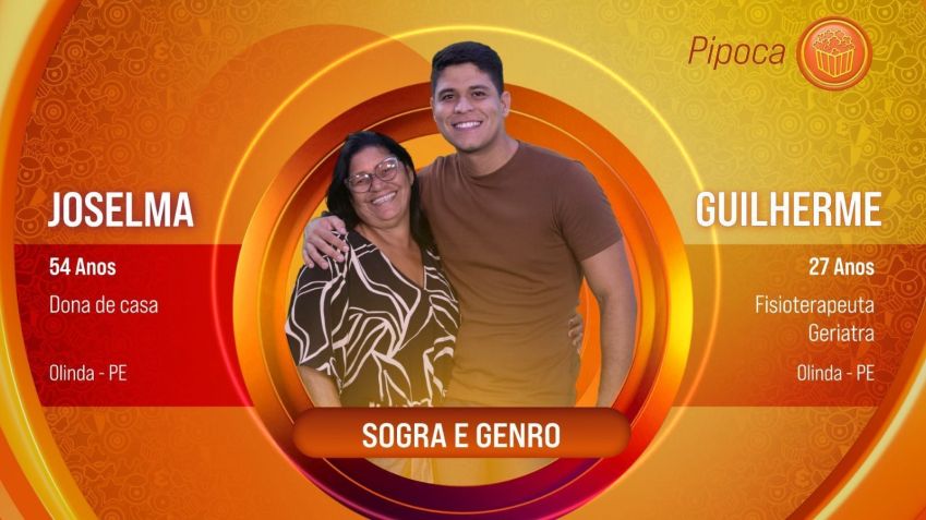 Última dupla, formada por genro e sogra, foi anunciada no BBB 25 • Divulgação/Globo