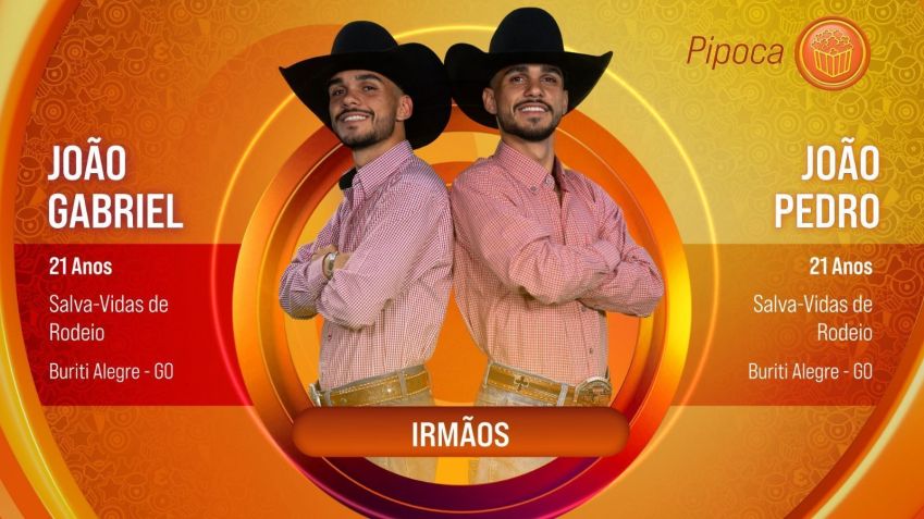 BBB25: Gêmeos entram para grupo Pipoca do reality • Divulgação/Globo