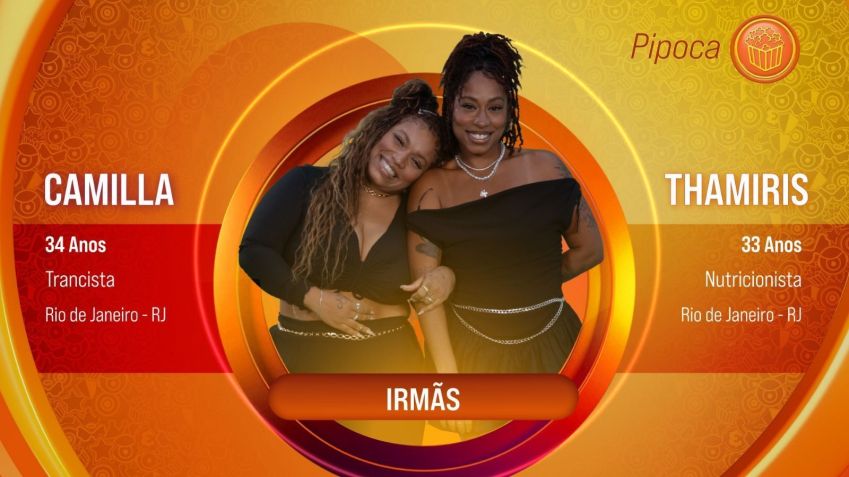 Thamiris e Camilla, irmãs, foram anunciadas no BBB 25 • Divulgação/Globo
