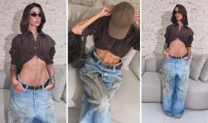 Bianca Andrade usa calça com estética "suja" e brinca: "Piriboss"