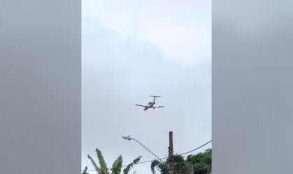 Vídeo mostra avião chegando no aeroporto em Ubatuba antes de explodir; assista