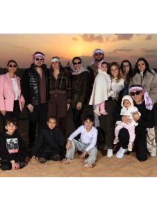 Bruna e a família passaram a noite de Ano Novo em Dubai