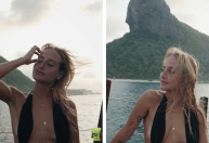Bruna Griphao chama a atenção da web ao posar de biquíni em Noronha; veja