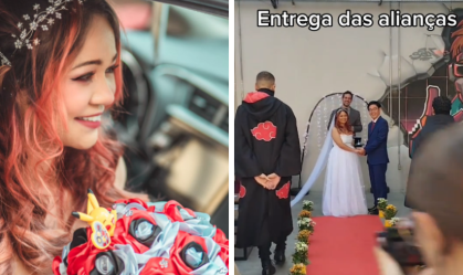 Casamento com referências a Pokémon e Naruto viraliza na web; veja
