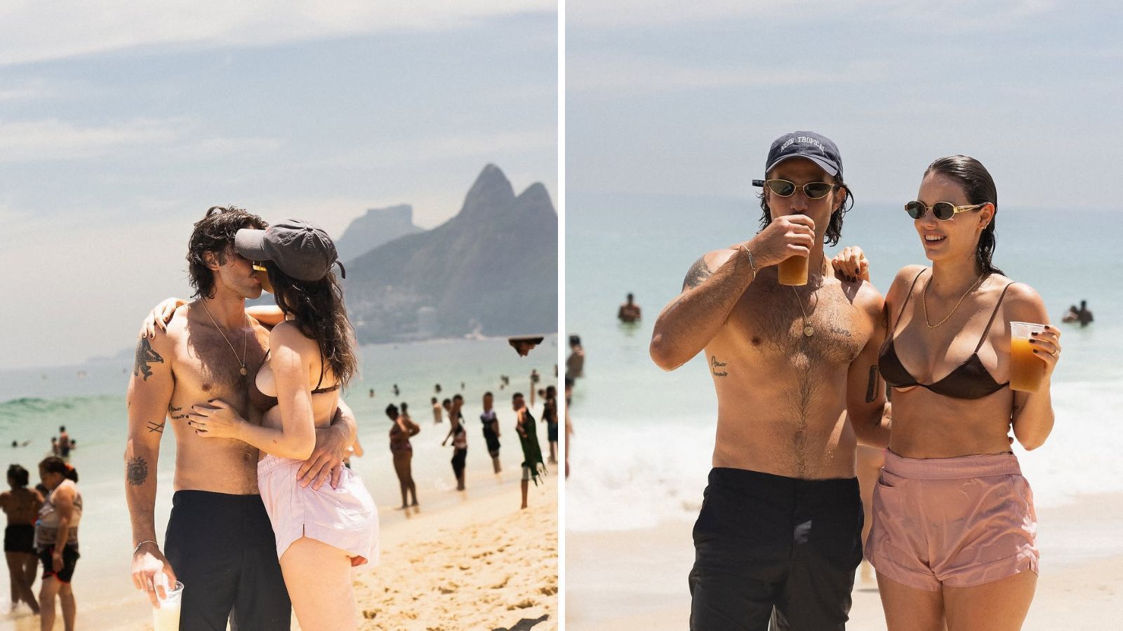 Chay Suede mostra dia de curtição na praia com a família