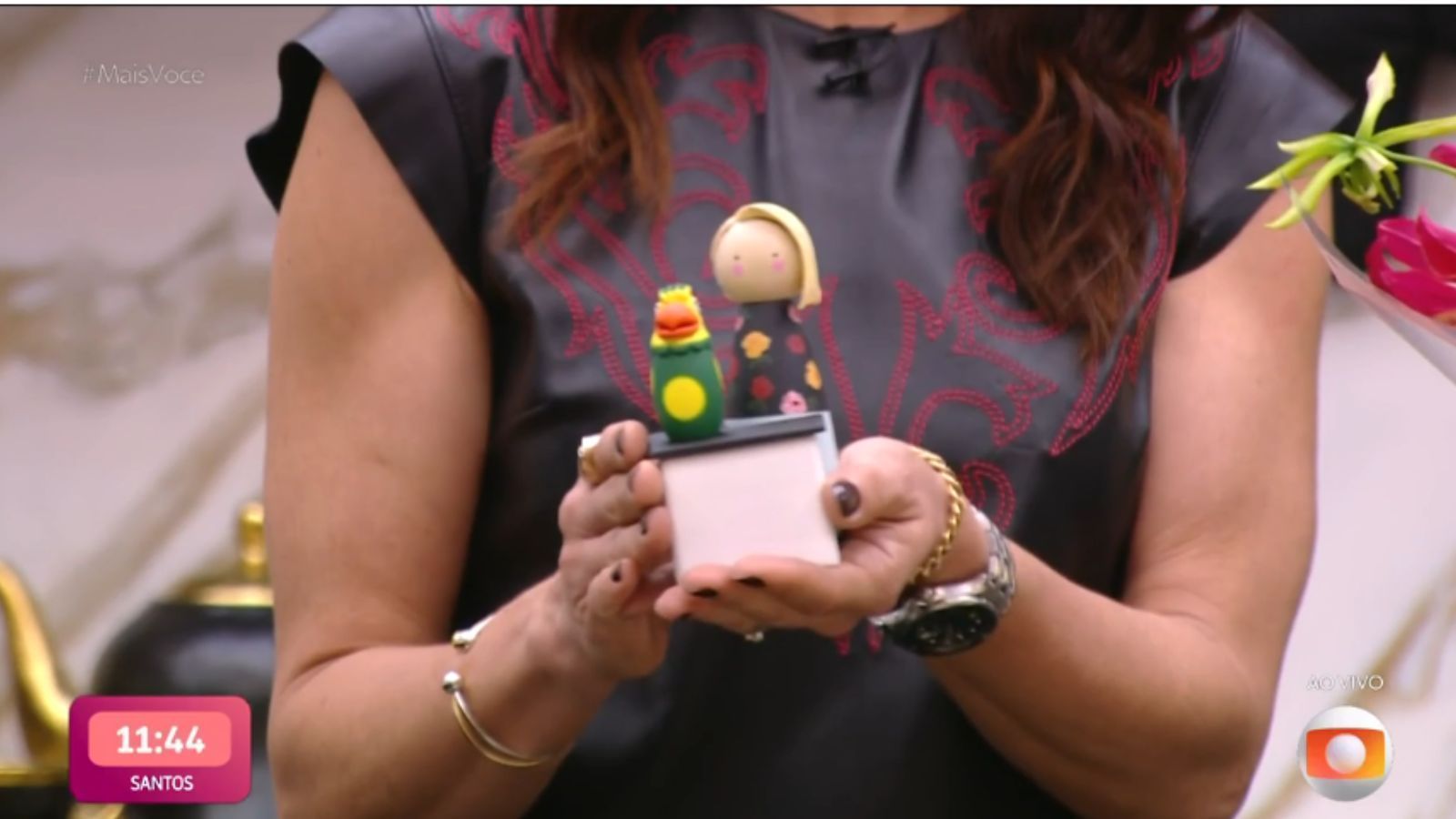 Miniaturas de Ana Maria e Louro Mané estarão na cozinha VIP do BBB 25 • Reprodução/TV Globo