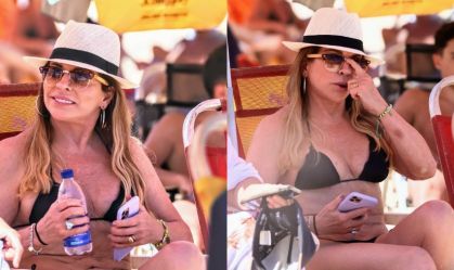Christina Rocha aproveita férias em praia do Rio; veja fotos