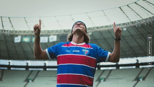 David Luiz em sua apresentação ao Fortaleza no Castelão