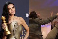 Globo de Ouro 2025: filhas e amigos de Demi Moore celebram vitória da atriz