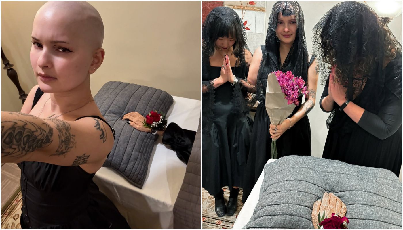 Tiktoker com câncer raro tem braço amputado e faz enterro para o membro • Instagram / Eldiara Doucette