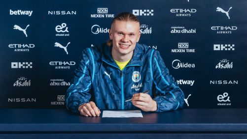 Haaland renovou com o Manchester City até 2034