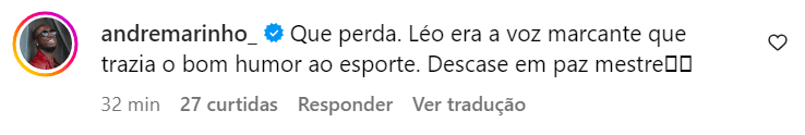 Famosos lamentam morte de Léo Batista • Reprodução/ Instagram