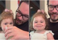 Eliezer mostra filha com Viih Tube experimentando suco de limão pela 1ª vez