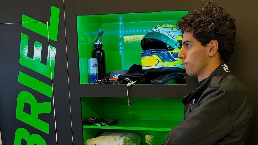 Gabriel Bortoleto em treino da Sauber
