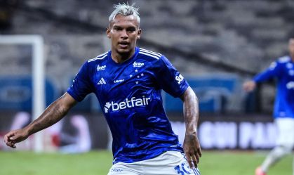 Gabriel Veron em partida do Cruzeiro
