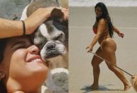 Filha de Flávia Alessandra posta fotos em praia do Rio: "De volta pra casa"