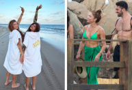 Grazi Massafera curte férias na praia com filha e suposto affair; veja fotos