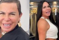 Gretchen renova visual com mega hair após perder cabelo