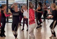 Aos 81 anos, Helô Pinheiro esbanja ritmo em aula de dança: "Liberdade"