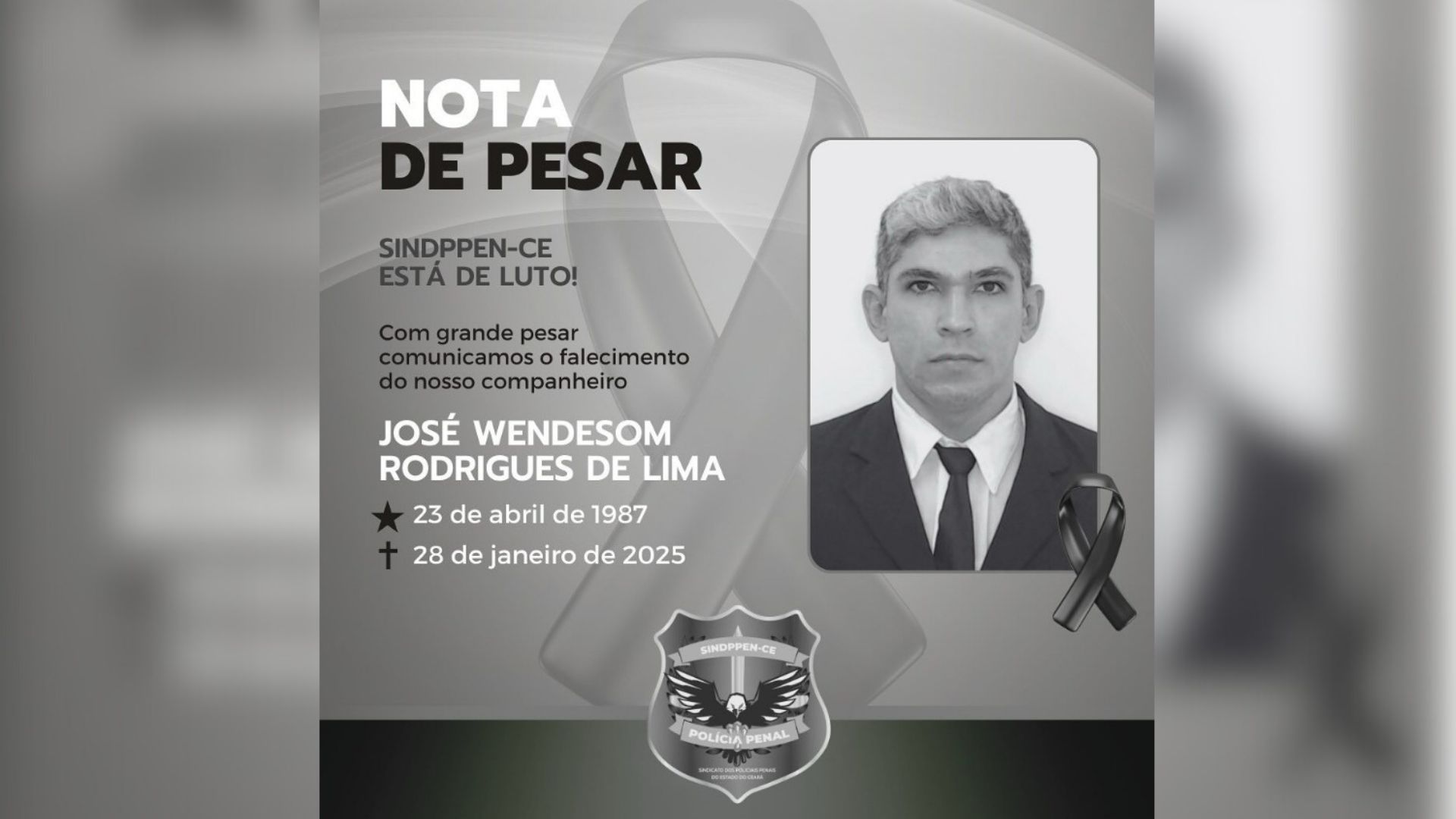 Policial penal morre após ser atacado por criminosos armados no CE