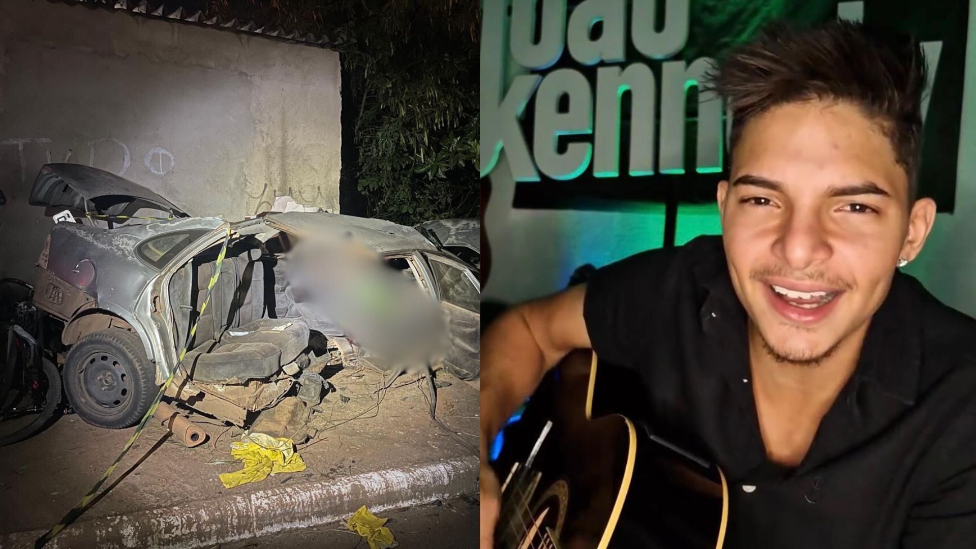 Cantor sertanejo morre em acidente de carro que se partiu ao meio em GO