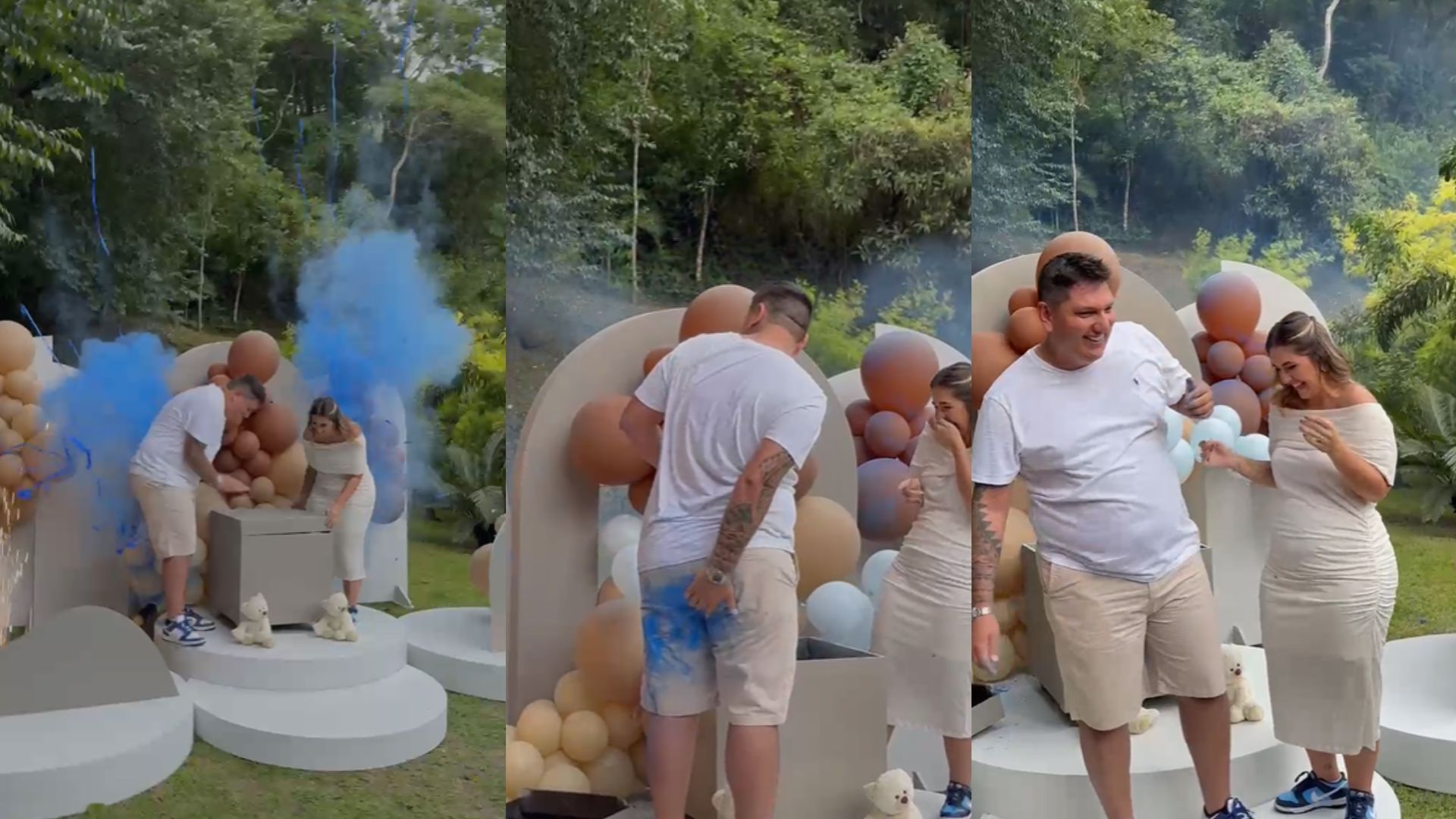 chá revelação e vídeo viraliza nas redes sociais