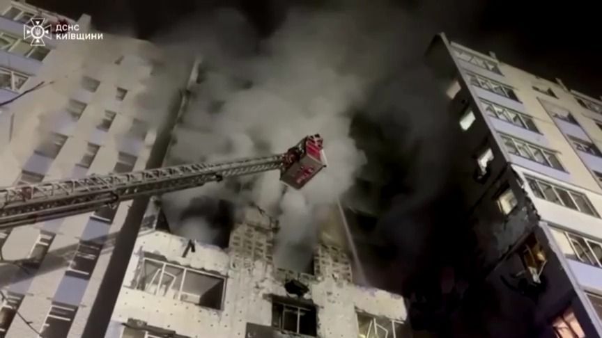 Kiev é atacada por drones ucrânianos.