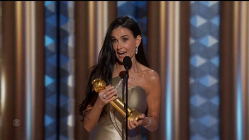 Demi Moore venceu prêmio de Melhor Atriz em Filme de Comédia ou Musical neste domingo (5) por "A Substância"