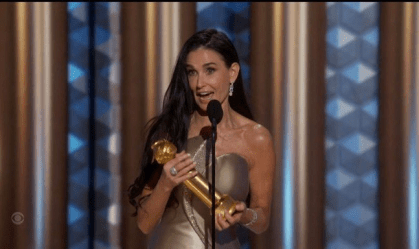 Demi Moore não esperava vitória no Globo de Ouro: "Nada preparada"