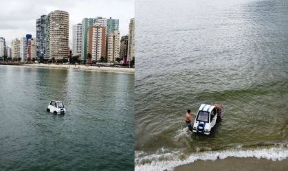 Vídeo: carro "anfíbio" é apreendido no litoral de São Paulo; entenda