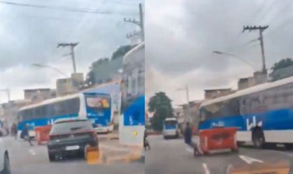 Quatro ônibus foram sequestrados e utilizados como barricadas,